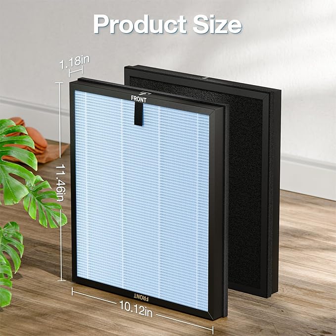 2 Pack HAP603 Replacement Filter Compatible with ECOSELF HAP603 / HAP603WF Air Purifier, Air Purifiers Replacement Filter for Home Large Room, # RFHAP603_2P_BLU, Blue