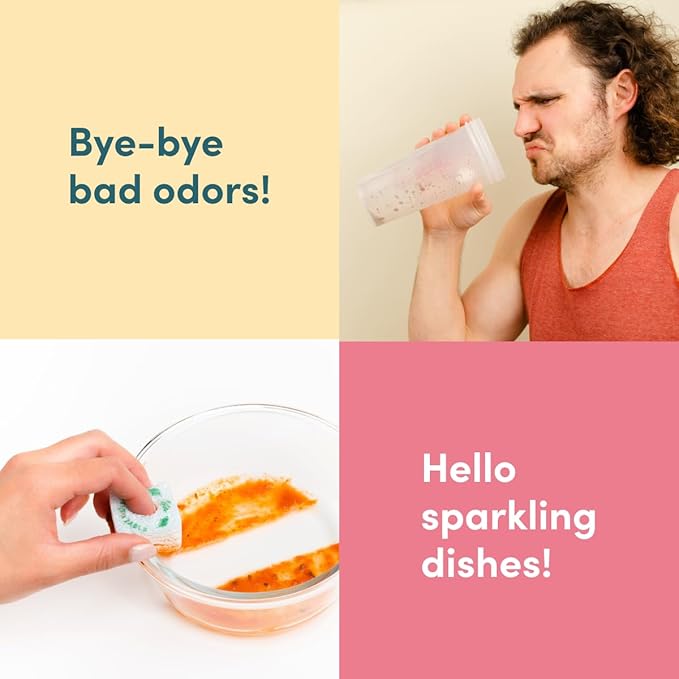 Sponge n' Go: Mini Travel Dish Soap & Sponges | Eco-Friendly, Soap-Infused, Single-Use Cellulose Compressed Sponges | Your On-The-Go Cleaning Companion for Trips, Camps, Work (Pack 20)