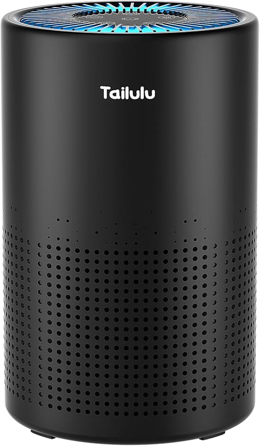 Air Purifiers for Bedroom Home, Tailulu H14 True HEPA Air Purifier Filter, Quiet Air Cleaner With 12dB Sleep Mode Night Light Speed Control Timer, Portable Small Air Purifier For Allergies Pets, AP052