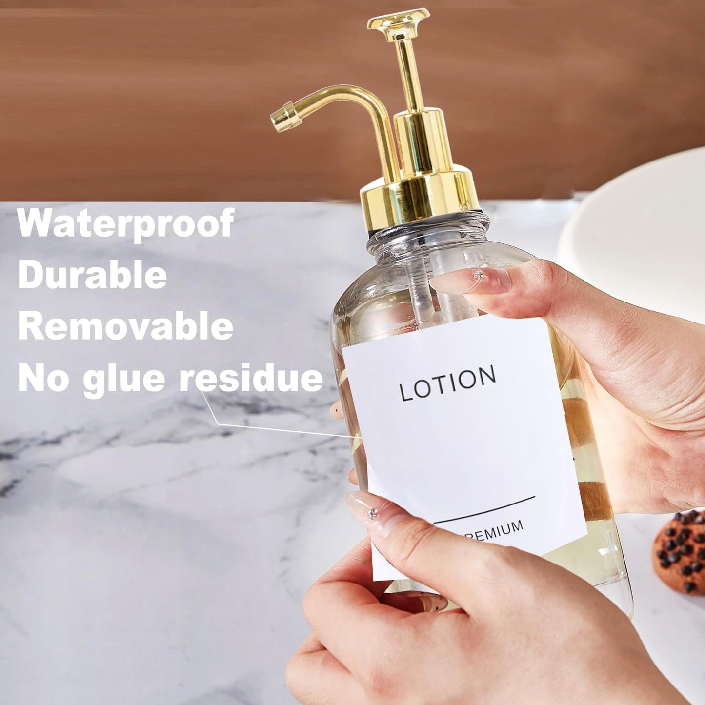 Glass Soap Dispenser Set 18oz – 2 Pack with Pump, Tray, Funnel & Labels for Kitchen and Bathroom