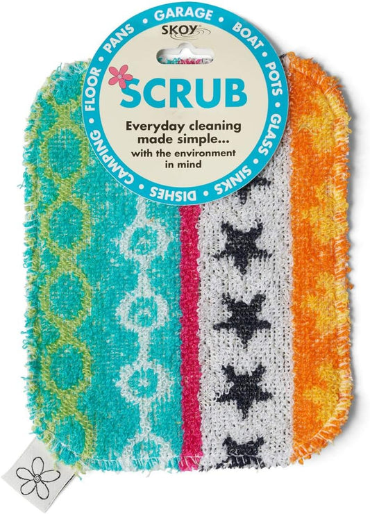 Reusable Non-Scratching Dish Scrubber – Skoy Scrub for Kitchen & Household Cleaning