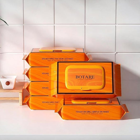 Botare Dish Wipes, Disposable Pre-Soaped Heavy-Duty 3D Textured Kitchen Wet Cloths, Extra Large, All-in-One Dishwashing & Cleaning for Home & Camping, Handy Travel Essentials, 32 Count Each (6-Pack)