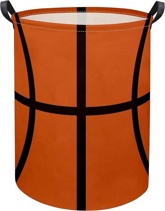 HIYAGON Basketball Kids Laundry hamper Baby Hamper for Nursery Boy and Girl Kids Cute Kids Toys Storage Bin Organizer Basketball Room Decor for Home(Basketball Pattern)