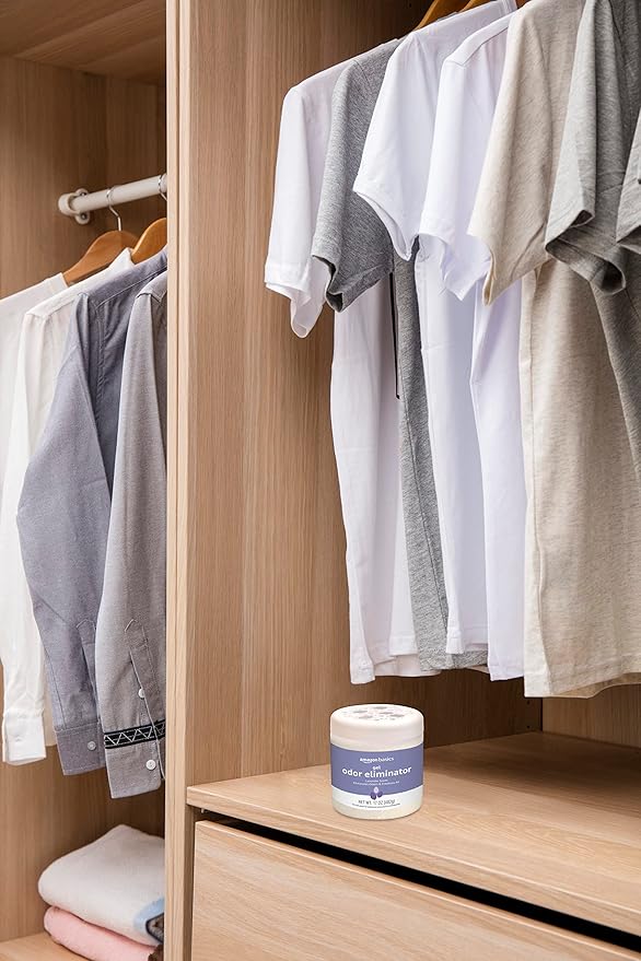 Amazon Basics Gel Odor Eliminator, Activated Charcoal, Lavender, 17 Oz, Pack of 1