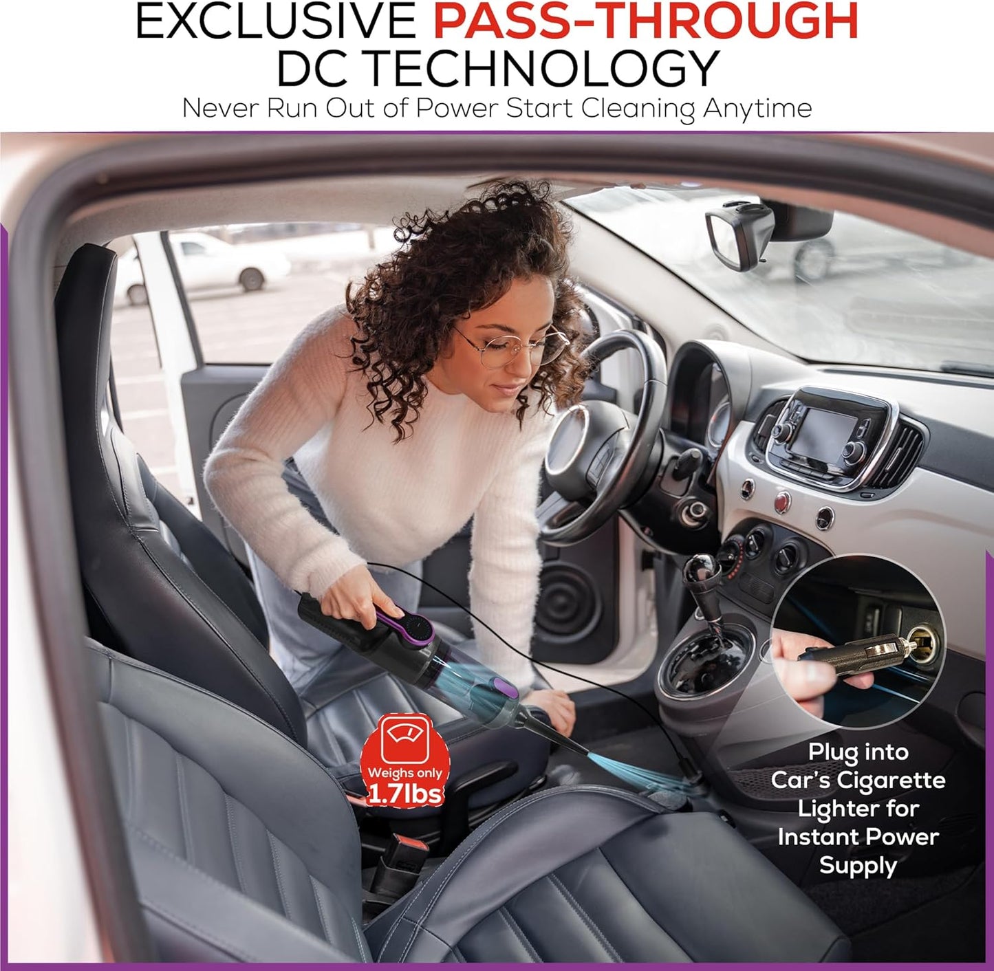 Handheld Car Vacuum Cleaner 18500Pa with Blower – Cordless & Corded