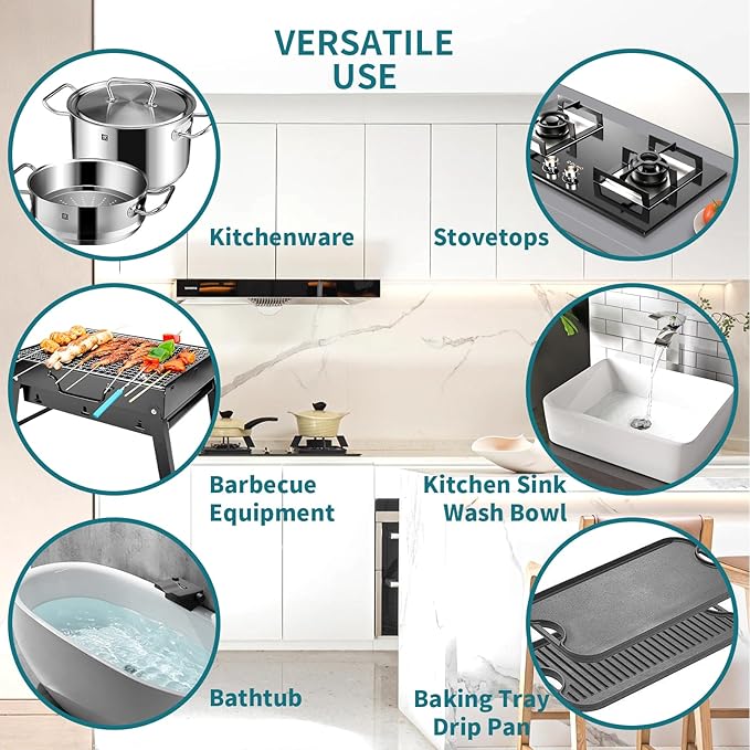 Carrie Joe Stainless Steel Scourer Heavy Duty Scrubber Pads Steel Wool Pack of 6,40g