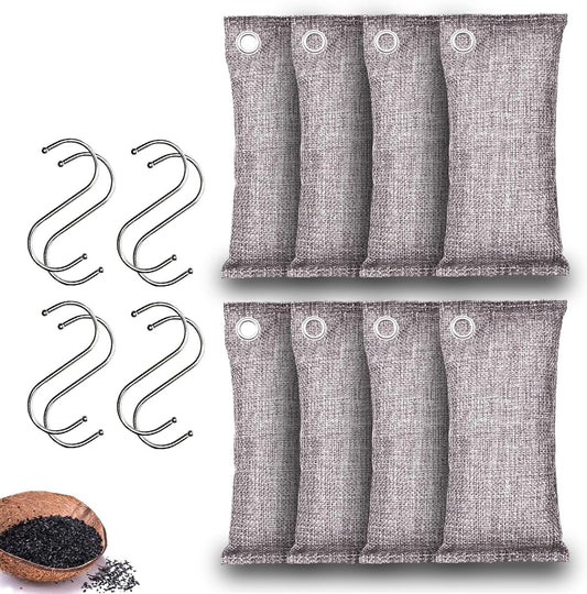 Activated Charcoal Odor Absorber, Odor Eliminator for Strong Odor,Coconut Shell Charcoal Air Purifying Bags for Home Car Closet Pet, Smoke Room Deodorizer