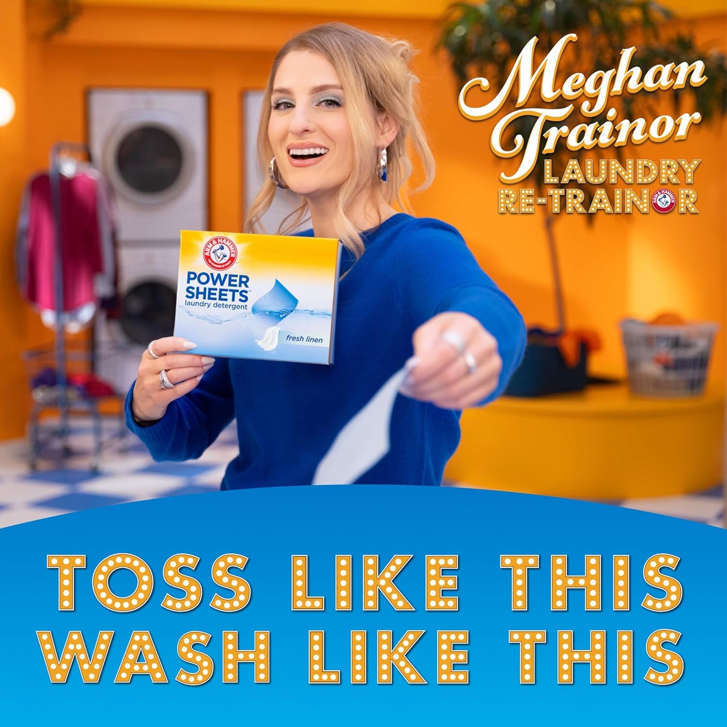 Laundry Sheets Detergent for Cold & HE Wash – Fresh Linen, 50 Sheets