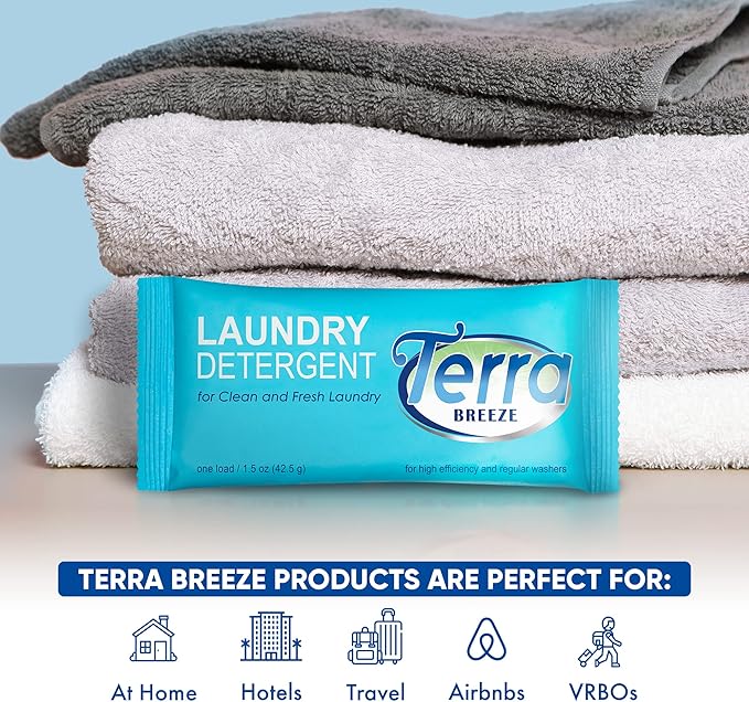 Terra Breeze Laundry Detergent Powder - 1.5 oz Packet (Case of 150)