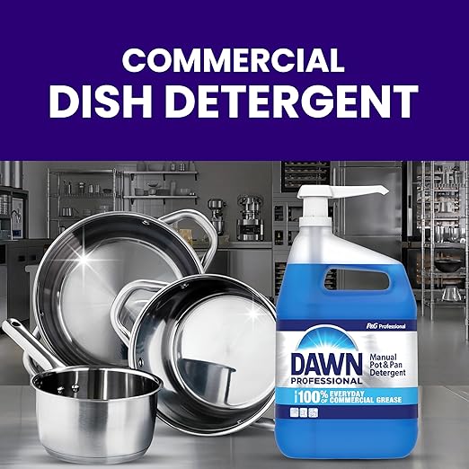 P&G Dawn Dishwashing Liquid Soap Detergent, Bulk Degreaser Removes Greasy Foods from Pots, Pans and Dishes in Commercial Restaurant Kitchens, Regular Scent, 38 oz. (Case of 8) (Packaging May Vary)