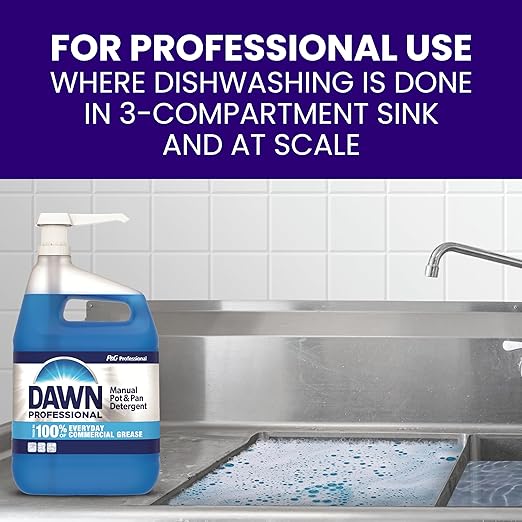 P&G Dawn Dishwashing Liquid Soap Detergent, Bulk Degreaser Removes Greasy Foods from Pots, Pans and Dishes in Commercial Restaurant Kitchens, Regular Scent, 38 oz. (Case of 8) (Packaging May Vary)