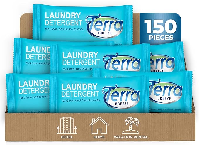 Terra Breeze Laundry Detergent Powder - 1.5 oz Packet (Case of 150)