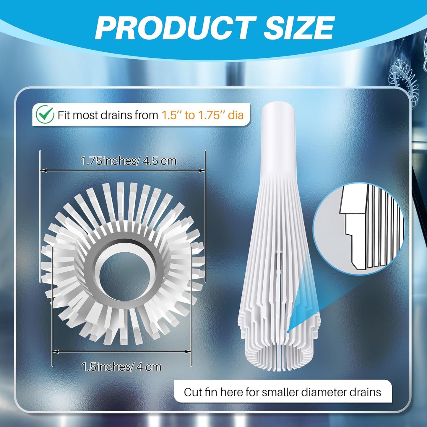 Laundry Lint Trap for Sink & Washer Drains – Hair Catcher, 2 Pack