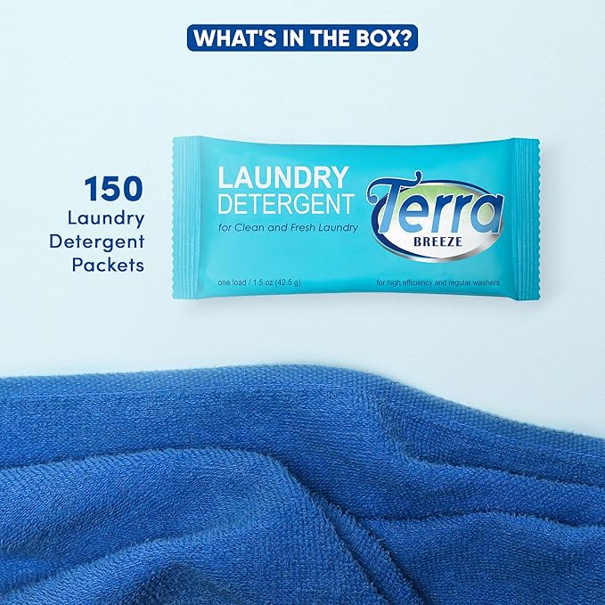 Terra Breeze Laundry Detergent Powder - 1.5 oz Packet (Case of 150)